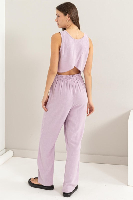 D-Linen Blended Top and Pants Set - GLS Clothing Shop