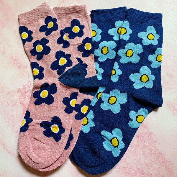 Modern Daisy Socks Set Of 2 Pairs - GLS Clothing Shop