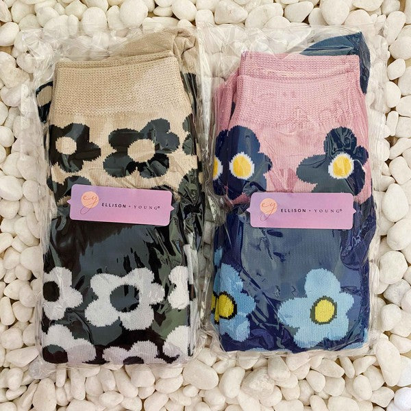 Modern Daisy Socks Set Of 2 Pairs - GLS Clothing Shop