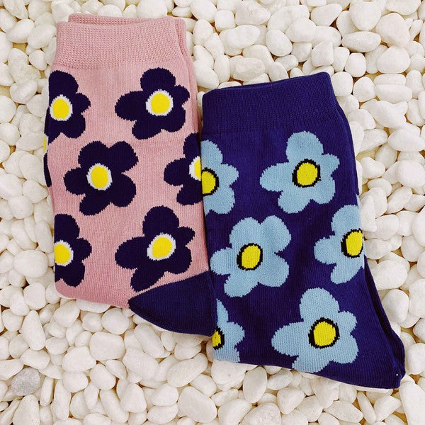 Modern Daisy Socks Set Of 2 Pairs - GLS Clothing Shop