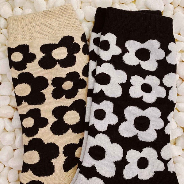 Modern Daisy Socks Set Of 2 Pairs - GLS Clothing Shop