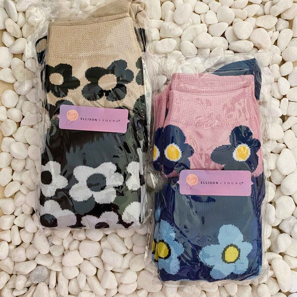 Modern Daisy Socks Set Of 2 Pairs - GLS Clothing Shop