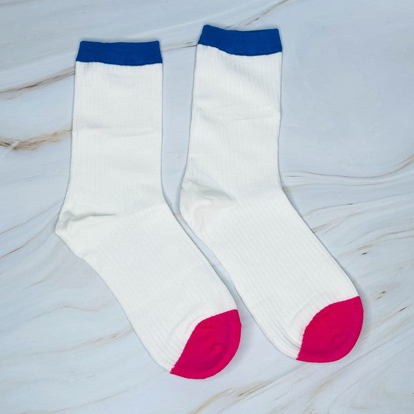 Color Block Socks Set Of 2 - GLS Clothing Shop