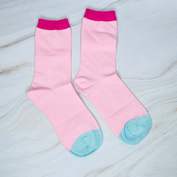 Color Block Socks Set Of 2 - GLS Clothing Shop