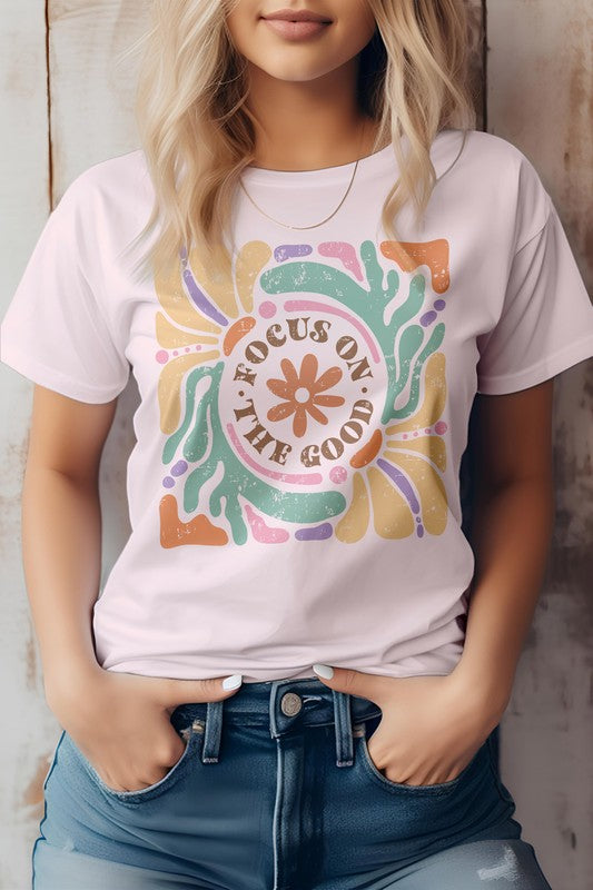 Focus On The Good, Boho Graphic Tee - GLS Clothing Shop