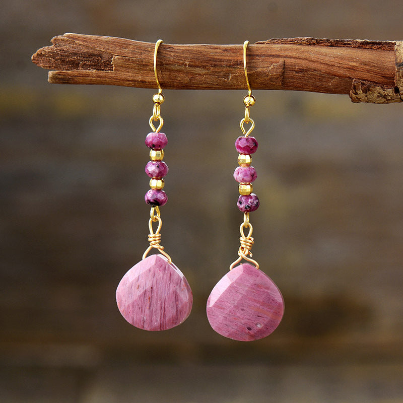 Natural Stone Bead Shape Earrings - GLS Clothing Shop