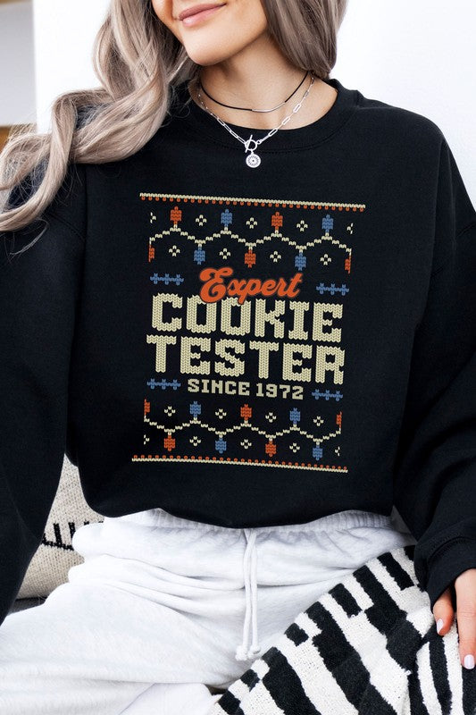 Cookie Tester Ugly Christmas Fleece Sweatshirt - GLS Clothing Shop