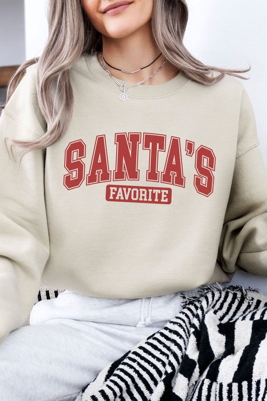 Santa's Favorite, Christmas Fleece Sweatshirt - GLS Clothing Shop