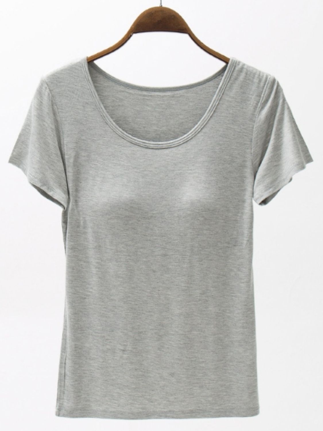 Round Neck Modal T-Shirt with Bra - GLS Clothing Shop