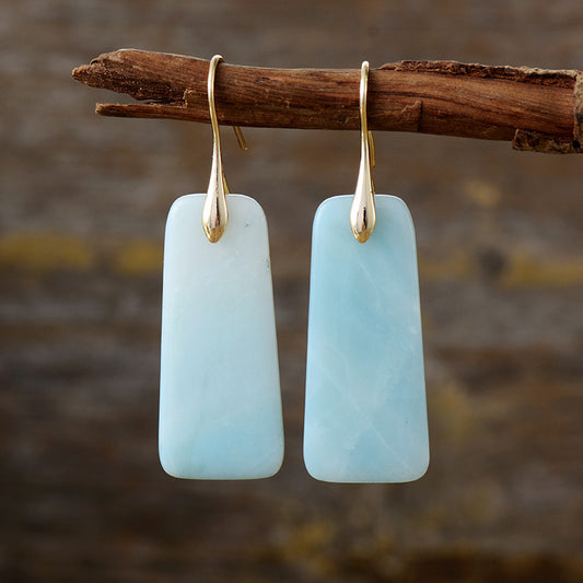 Natural Stone Geometric Shape Earrings - GLS Clothing Shop