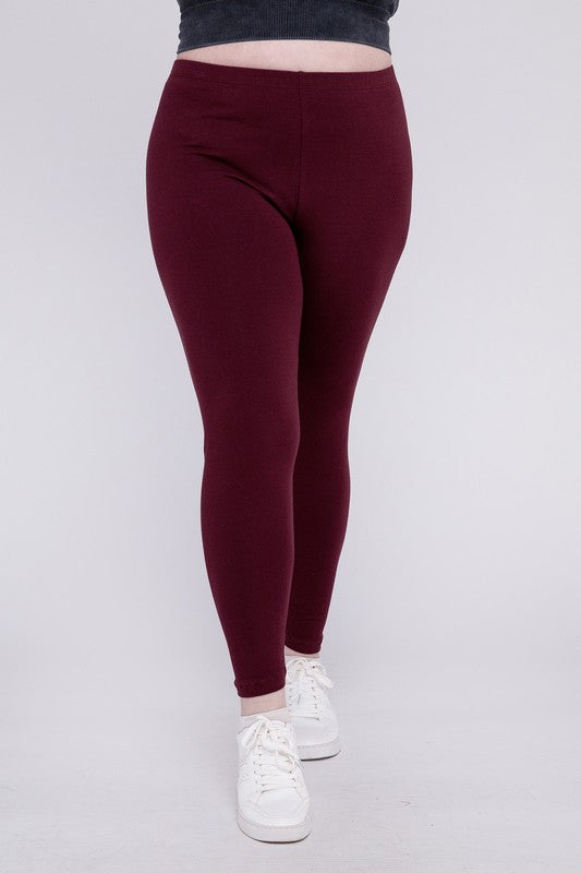 Plus Premium Cotton Full Length Leggings - GLS Clothing Shop