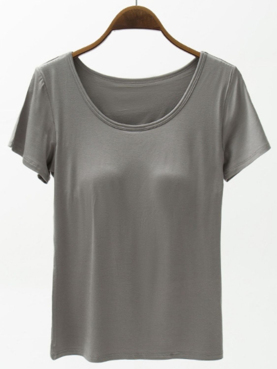 Round Neck Modal T-Shirt with Bra - GLS Clothing Shop