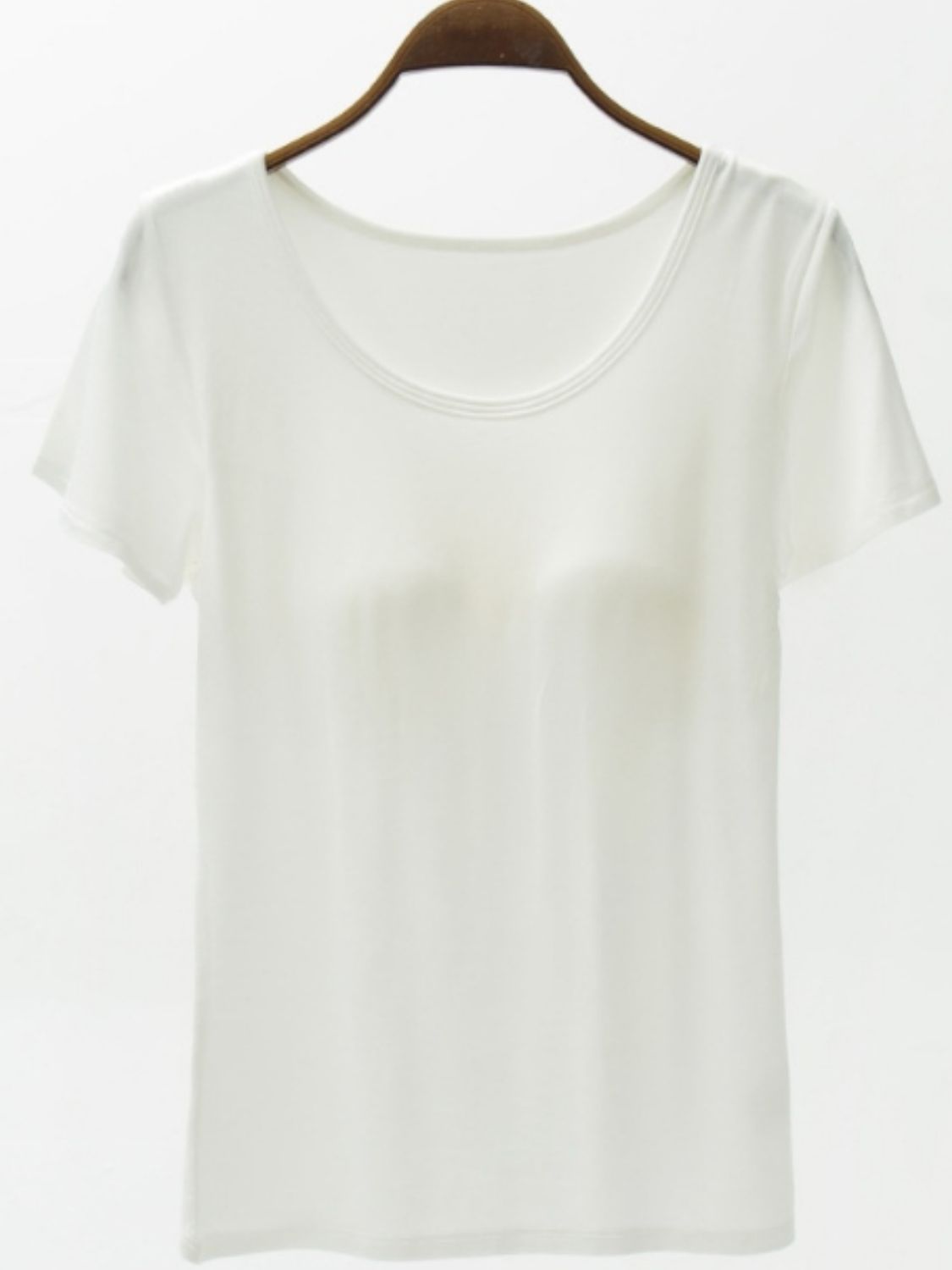 Round Neck Modal T-Shirt with Bra - GLS Clothing Shop