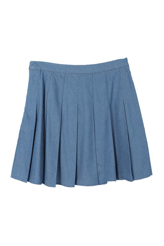 High waisted blue tennis skirt - GLS Clothing Shop