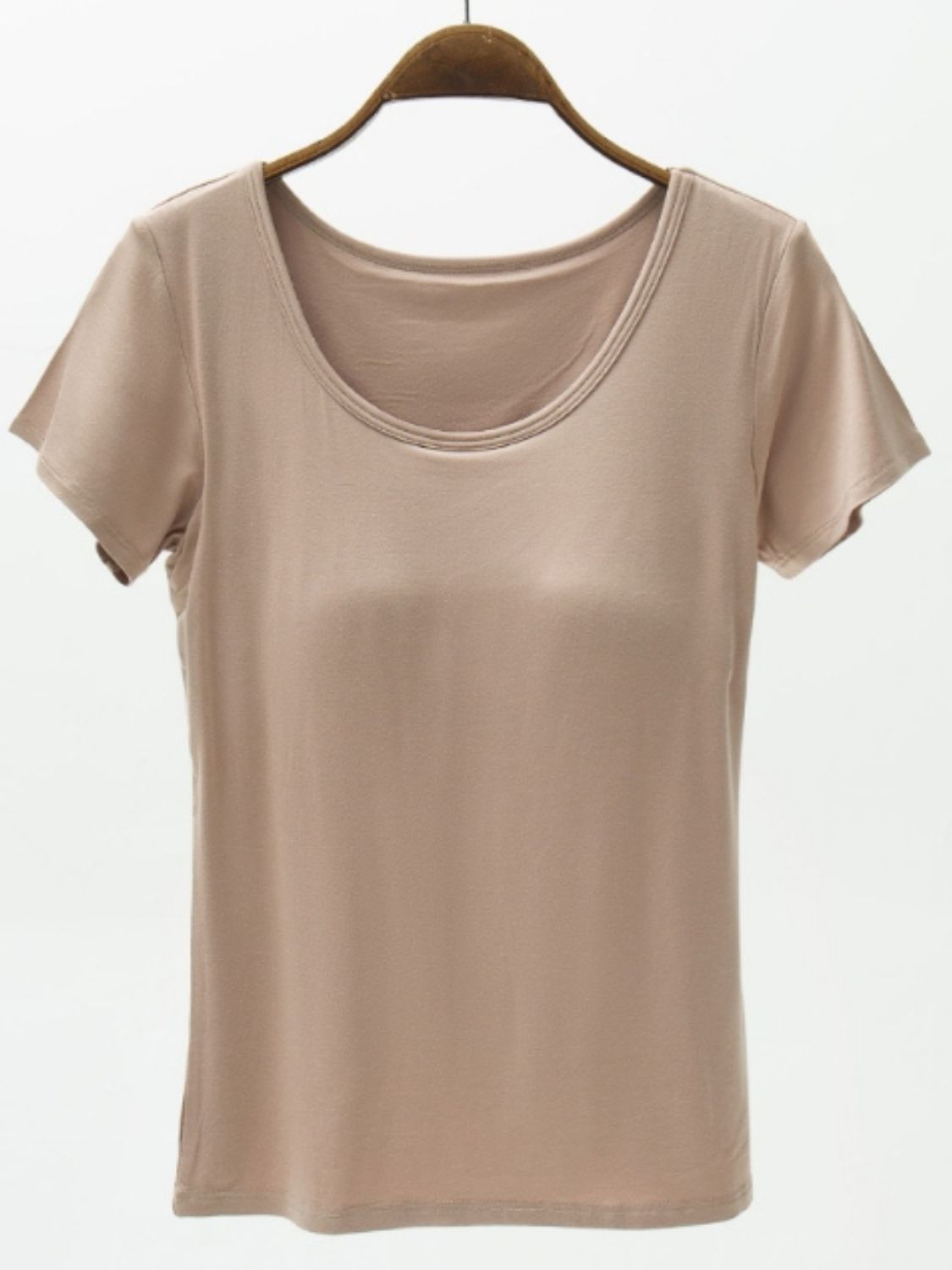 Round Neck Modal T-Shirt with Bra - GLS Clothing Shop