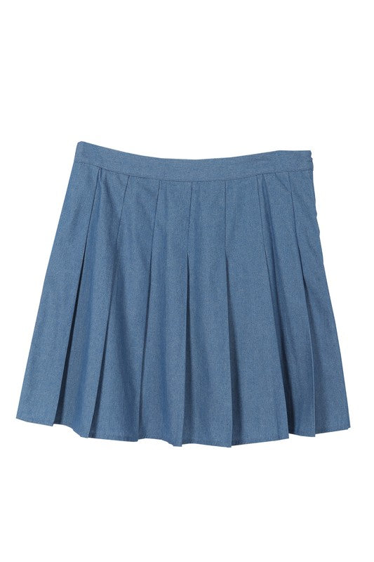 High waisted blue tennis skirt - GLS Clothing Shop