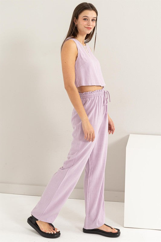 D-Linen Blended Top and Pants Set - GLS Clothing Shop