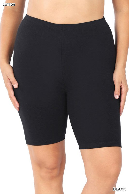 Plus Premium Cotton Biker Shorts - GLS Clothing Shop