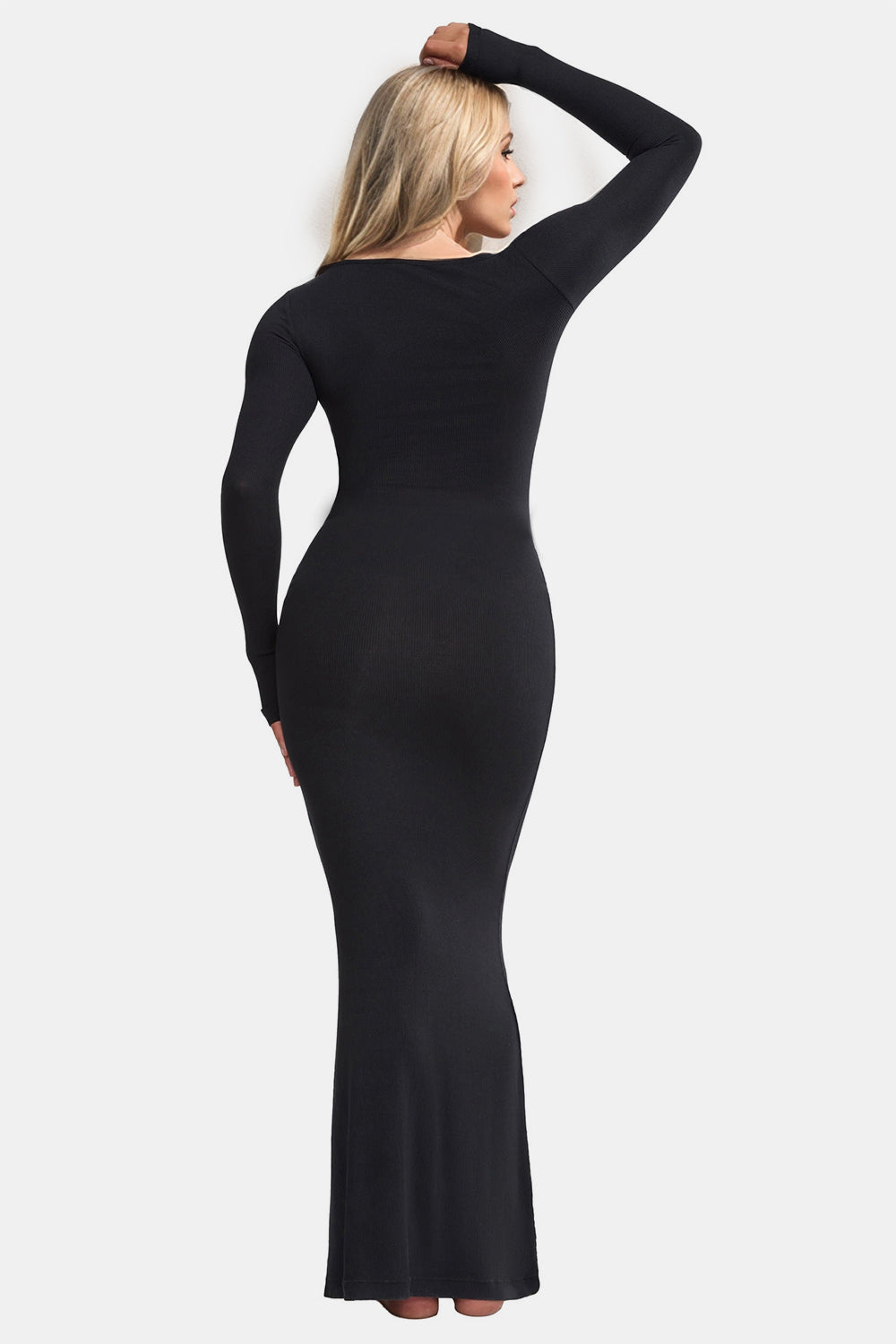 Basic Bae Built-In Shapewear Square Neck Long Sleeve Maxi Dress - GLS Clothing Shop