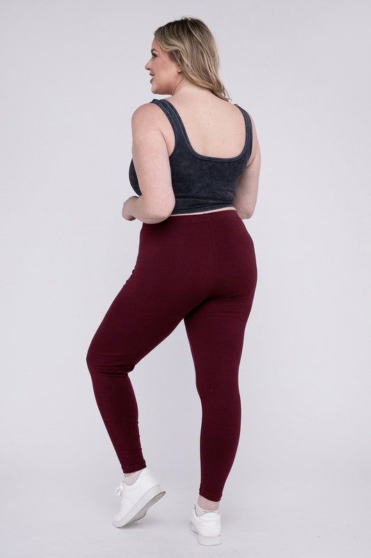 Plus Premium Cotton Full Length Leggings - GLS Clothing Shop