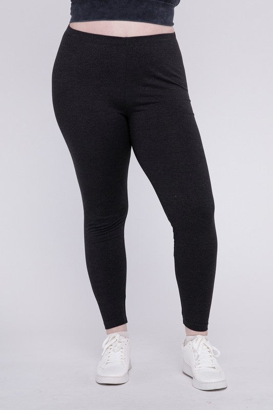 Plus Premium Cotton Full Length Leggings - GLS Clothing Shop