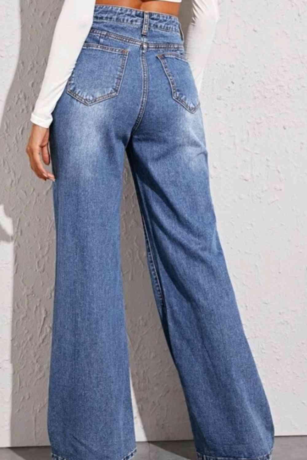 High Waist Wide Leg Jeans - GLS Clothing Shop