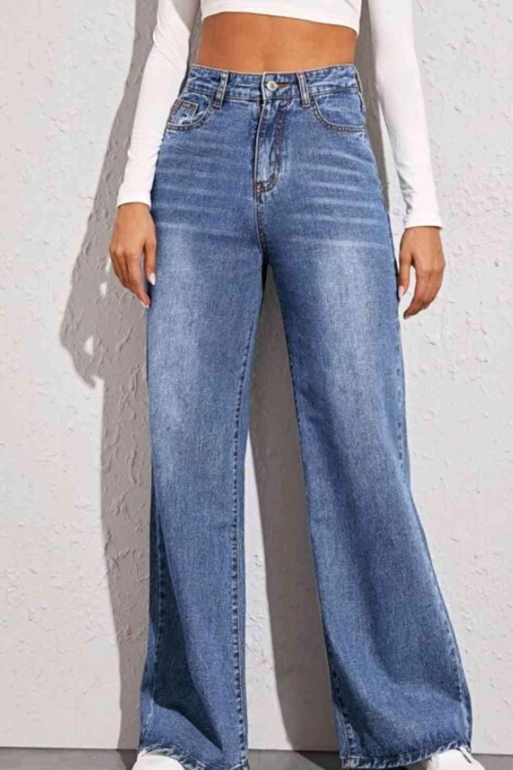 High Waist Wide Leg Jeans - GLS Clothing Shop