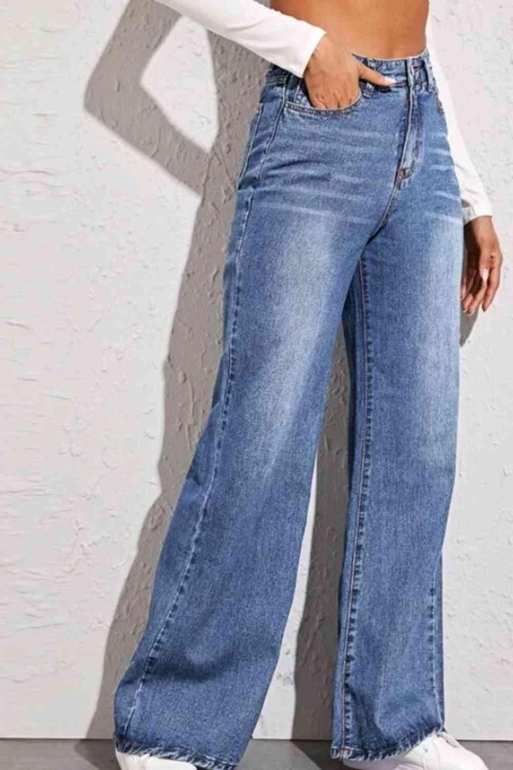 High Waist Wide Leg Jeans - GLS Clothing Shop