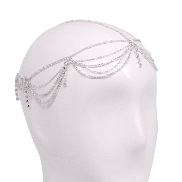 LAYERED RHINESTONED HAIR CHAIN - GLS Clothing Shop