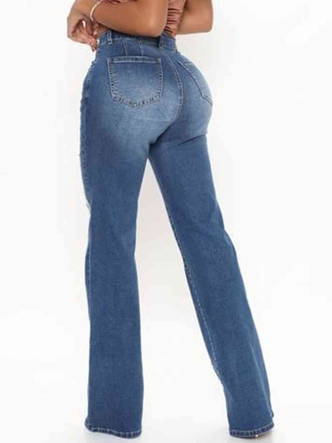 Raw Hem High Waist Jeans - GLS Clothing Shop