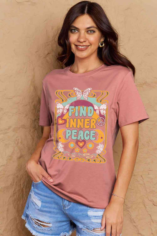 SL FIND INNER PEACE Graphic Cotton T-Shirt - GLS Clothing Shop