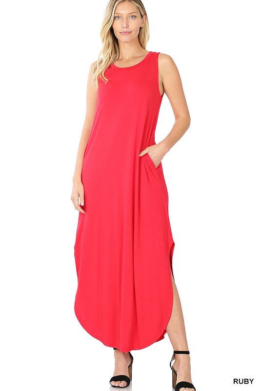 Viscose Sleeveless Maxi Dress - GLS Clothing Shop