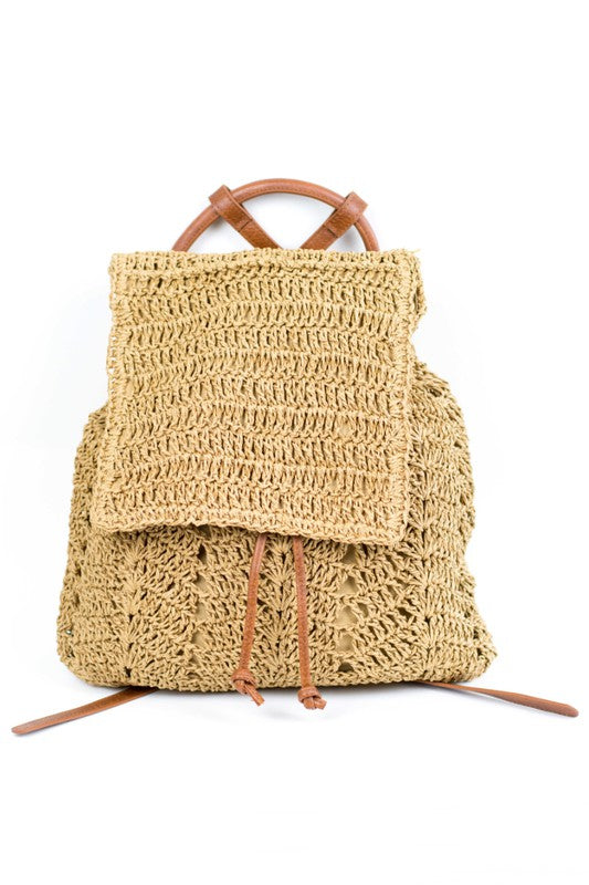 Woven Straw Backpack - GLS Clothing Shop