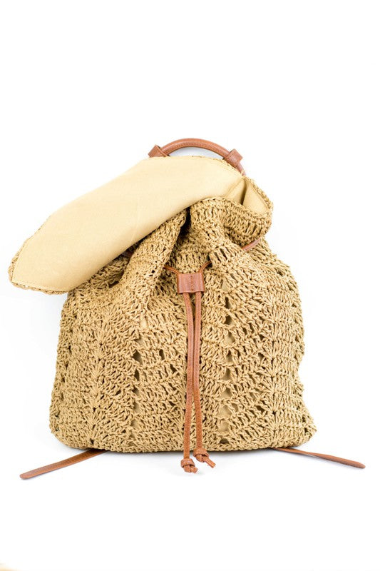 Woven Straw Backpack - GLS Clothing Shop