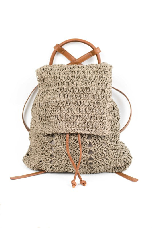 Woven Straw Backpack - GLS Clothing Shop