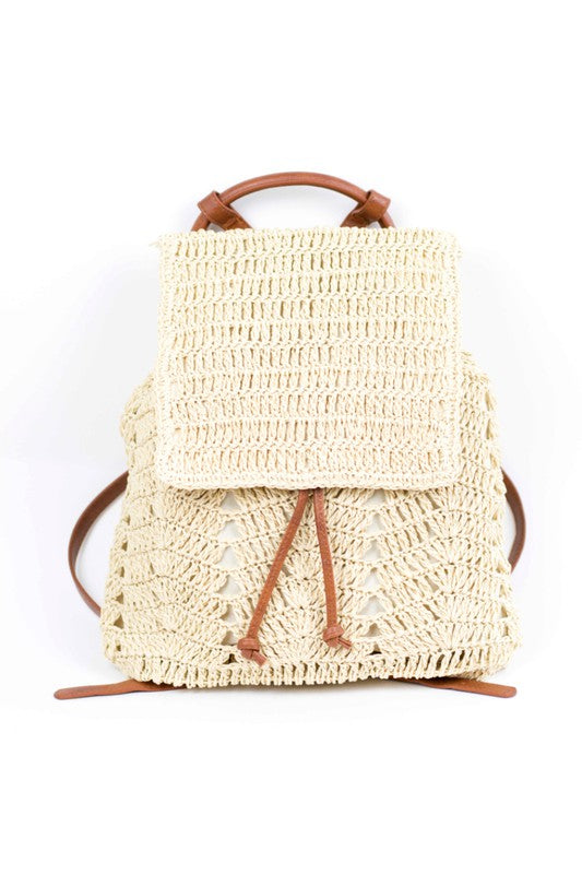 Woven Straw Backpack - GLS Clothing Shop