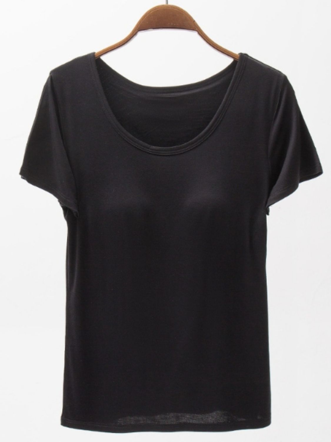 Round Neck Modal T-Shirt with Bra - GLS Clothing Shop