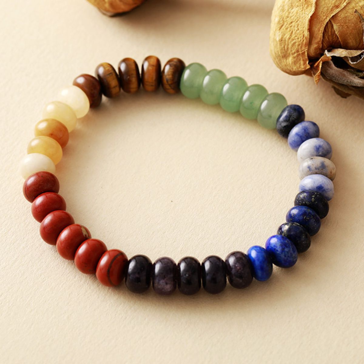 Contrast Natural Stone Bead Bracelet - GLS Clothing Shop