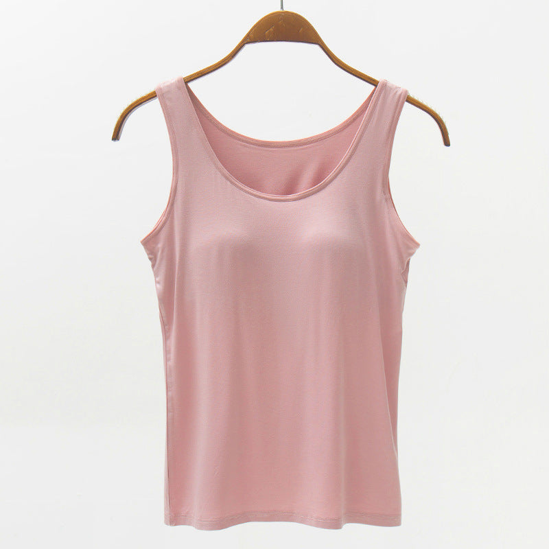 Full Size Wide Strap Modal Tank with Bra - GLS Clothing Shop