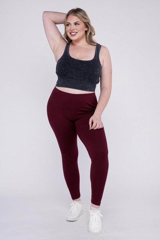 Plus Premium Cotton Full Length Leggings - GLS Clothing Shop