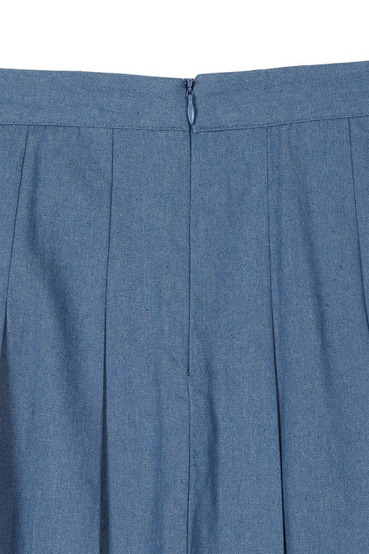 High waisted blue tennis skirt - GLS Clothing Shop