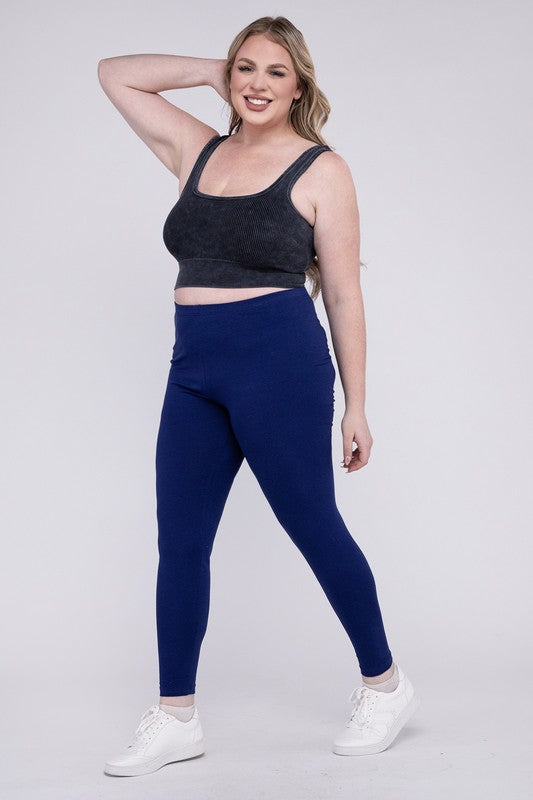 Plus Premium Cotton Full Length Leggings - GLS Clothing Shop