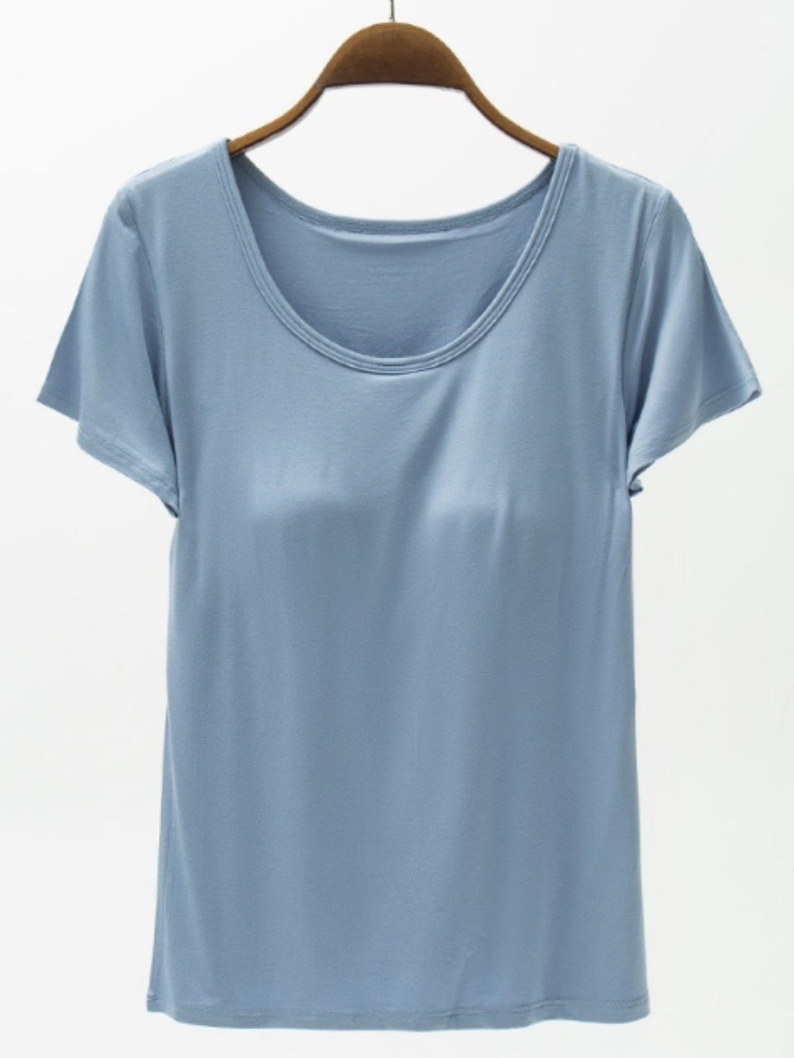 Round Neck Modal T-Shirt with Bra - GLS Clothing Shop