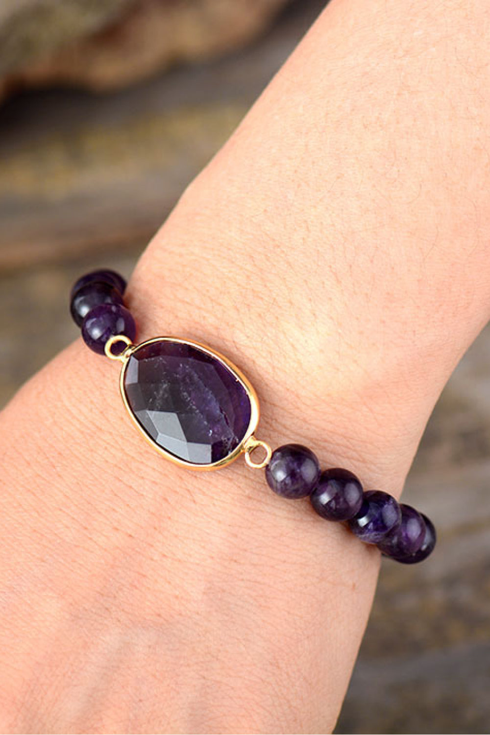 Handmade Amethyst Beaded Bracelet - GLS Clothing Shop