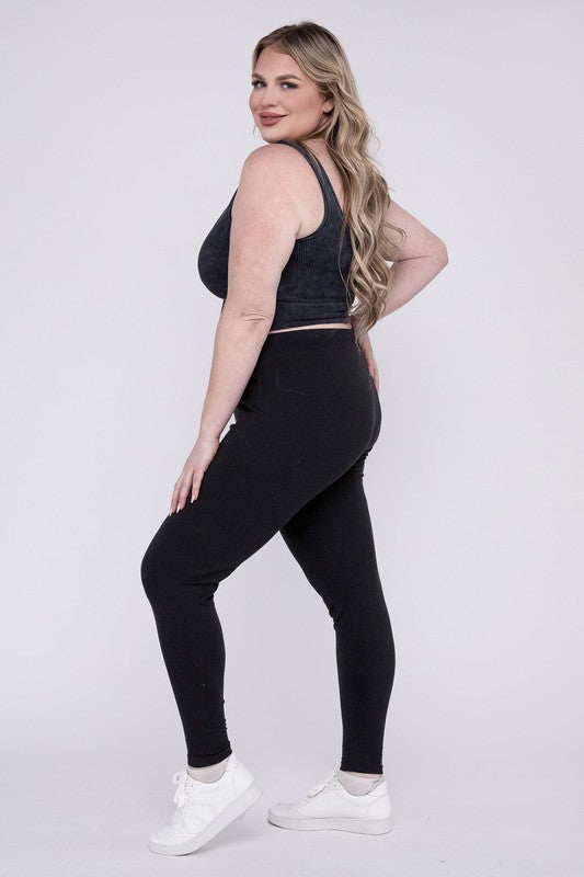 Plus Premium Cotton Full Length Leggings - GLS Clothing Shop